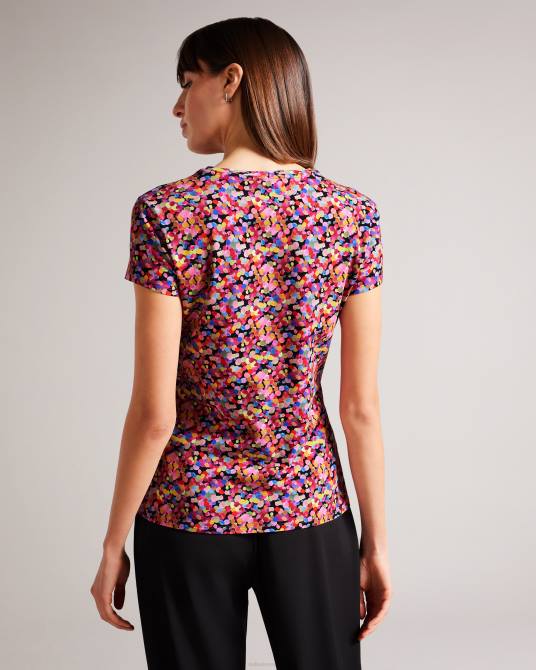 Ted Baker mujer 2ZFP167 ropa camiseta con estampado de confeti y phebie negro