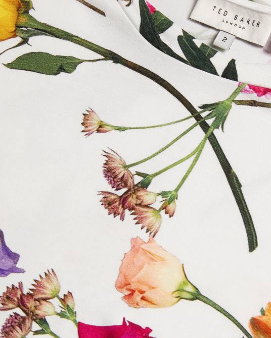 Ted Baker mujer 2ZFP259 ropa Camiseta ajustada con cuello torcido de vikina blanco