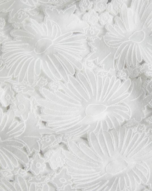 Ted Baker mujer 2ZFP34 ropa camiseta holgada con encaje floral maralo blanco