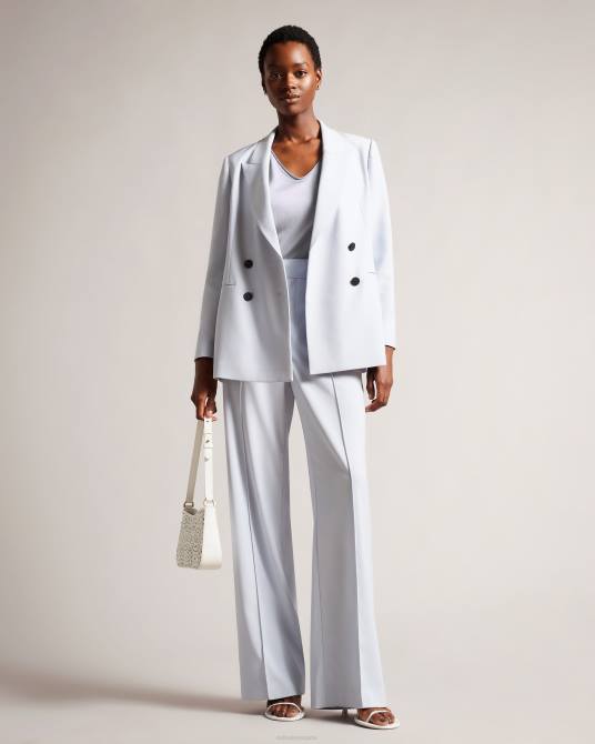 Ted Baker mujer 2ZFP375 ropa chaleco delantero shavon v gris claro