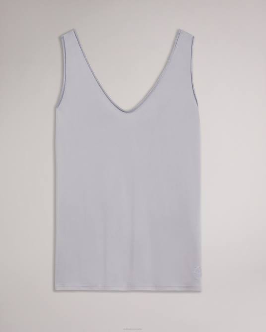 Ted Baker mujer 2ZFP375 ropa chaleco delantero shavon v gris claro