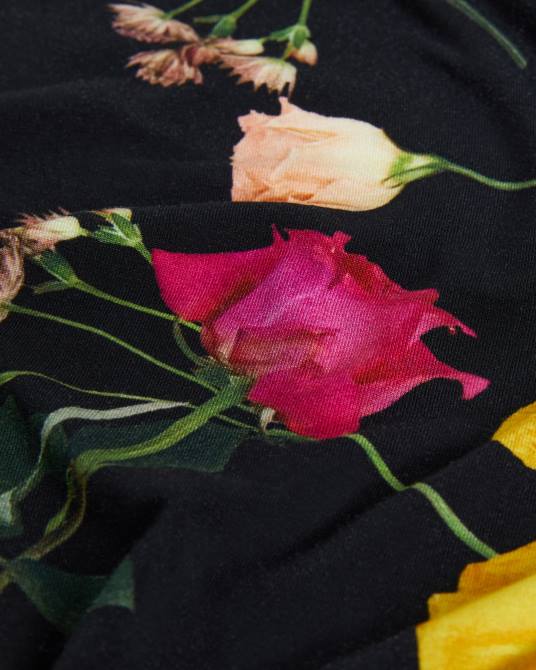 Ted Baker mujer 2ZFP376 ropa Camiseta ajustada con cuello torcido de vikina negro