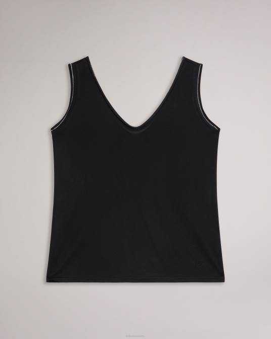Ted Baker mujer 2ZFP386 ropa chaleco delantero shavon v negro