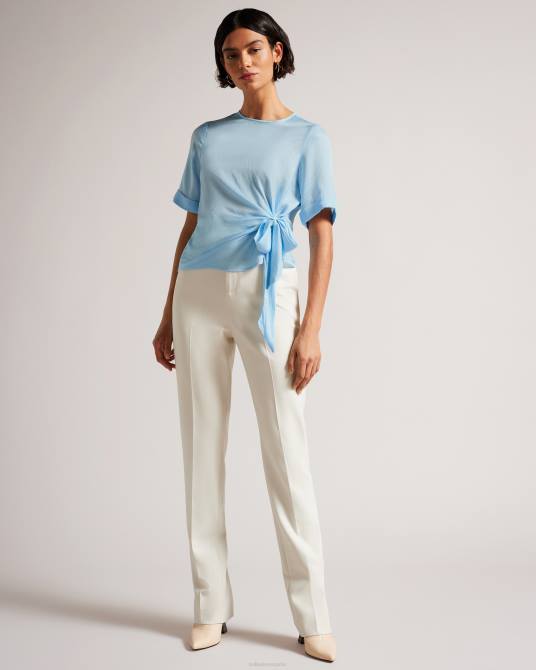 Ted Baker mujer 2ZFP94 ropa camiseta thaliya integral con lazo azul claro