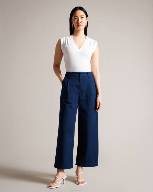 Ted Baker mujer 2ZFP150 ropa briell ajustado con cuello en v blanco