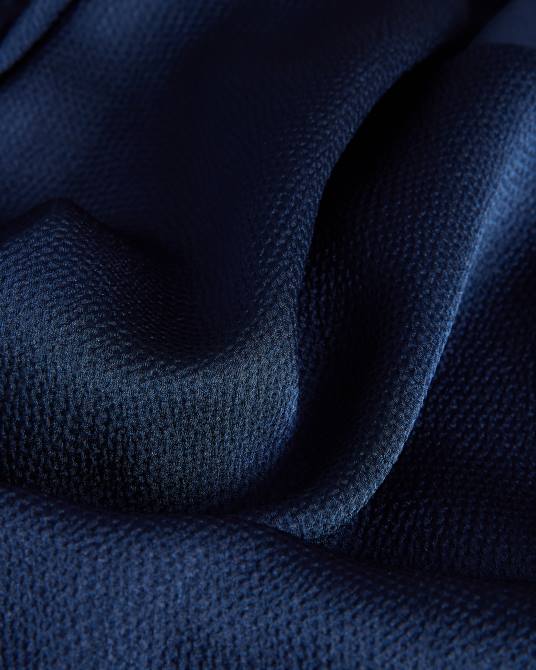 Ted Baker mujer 2ZFP157 ropa top hildri de satén sin mangas con cuello vuelto azul oscuro