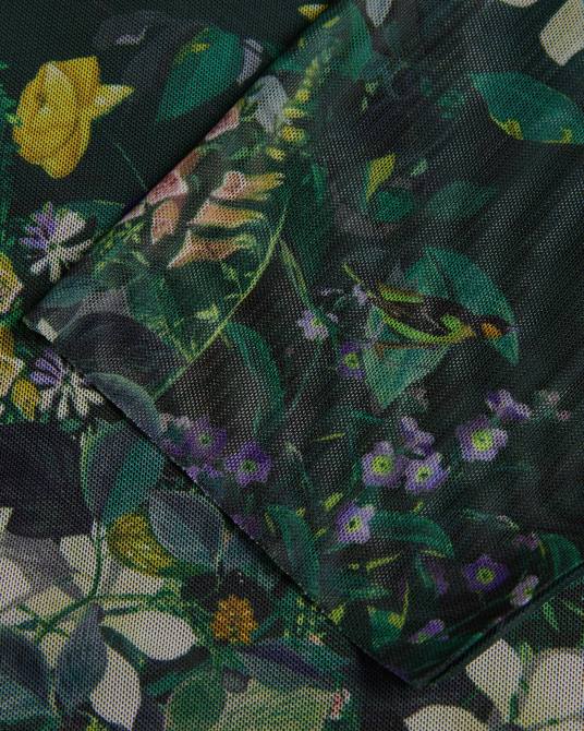 Ted Baker mujer 2ZFP315 ropa top gorgee de malla con cuello alto negro