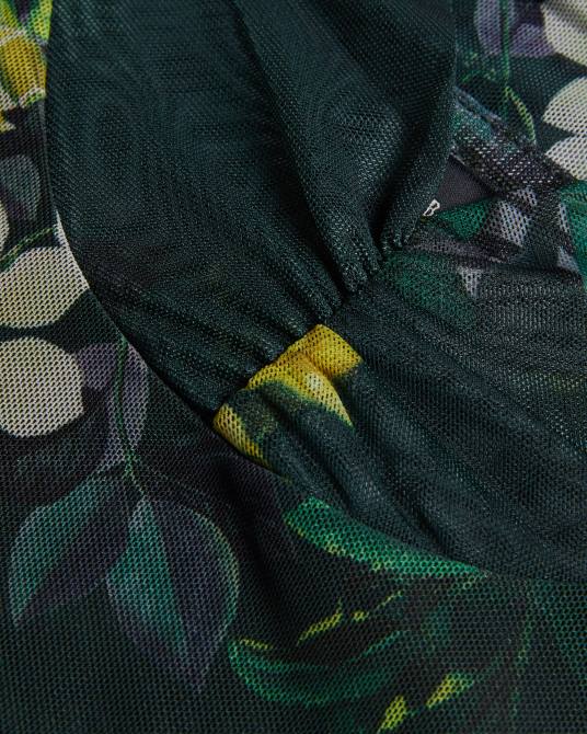 Ted Baker mujer 2ZFP315 ropa top gorgee de malla con cuello alto negro