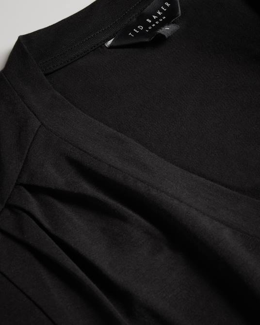 Ted Baker mujer 2ZFP391 ropa briell ajustado con cuello en v negro