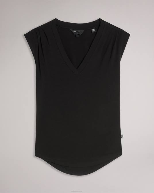 Ted Baker mujer 2ZFP391 ropa briell ajustado con cuello en v negro
