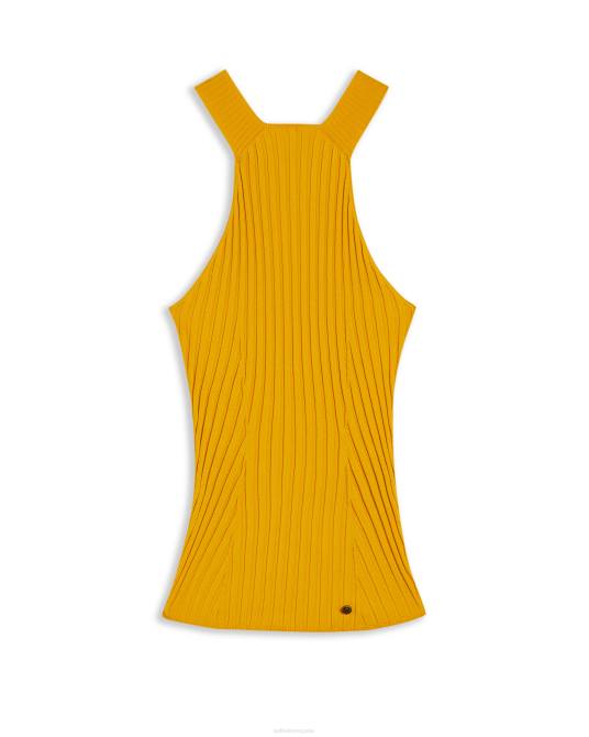 Ted Baker mujer 2ZFP458 ropa feoniix top de punto con cuello halter amarillo