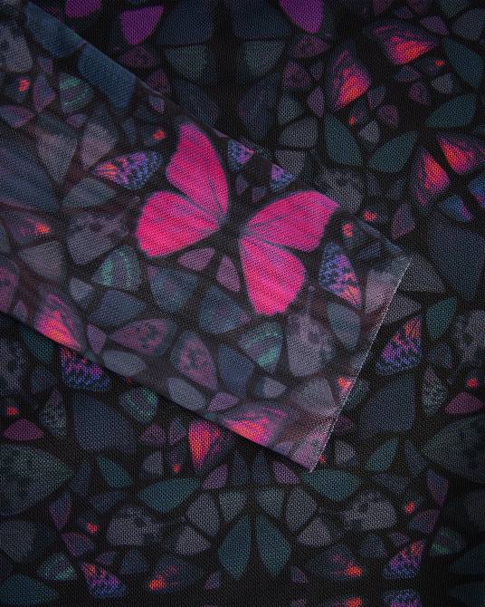 Ted Baker mujer 2ZFP73 ropa Top ajustado de malla con cuello alto Kamill negro