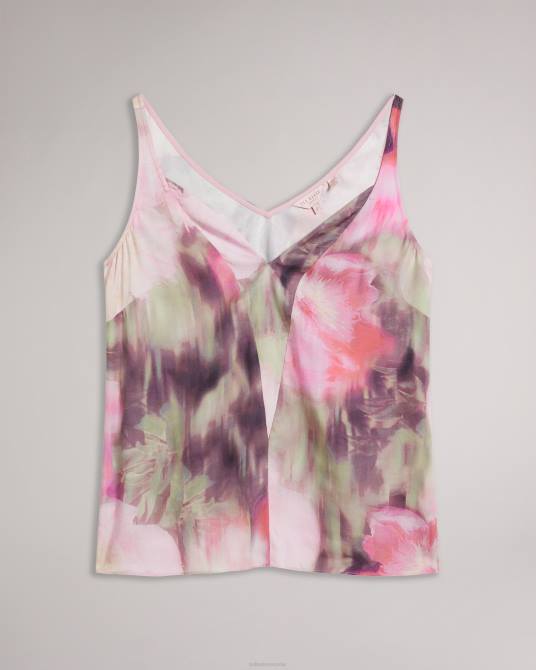 Ted Baker mujer 2ZFP7 ropa top camisero nethiia con cuello en v coral