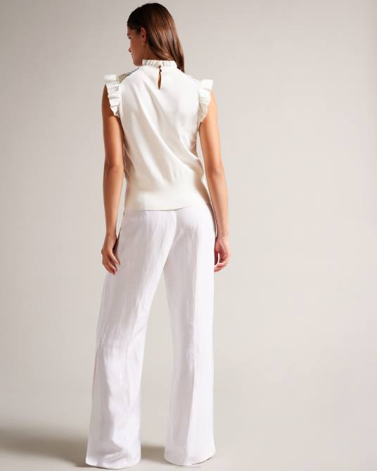 Ted Baker mujer 2ZFP139 ropa top de punto con frente tejido luseea cielo azul