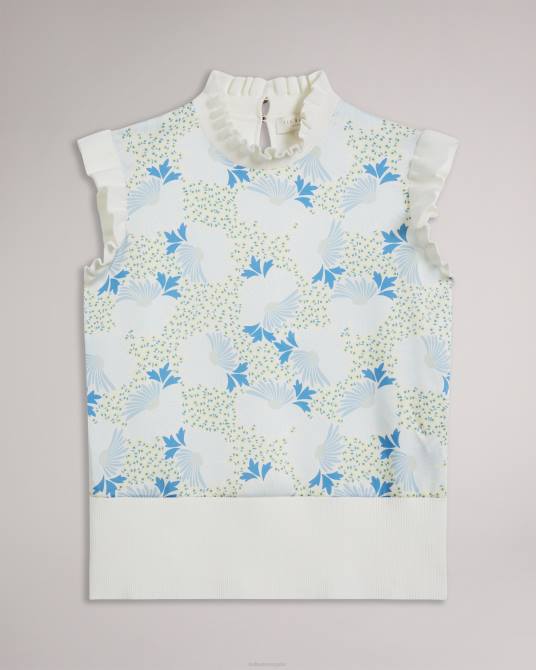 Ted Baker mujer 2ZFP139 ropa top de punto con frente tejido luseea cielo azul