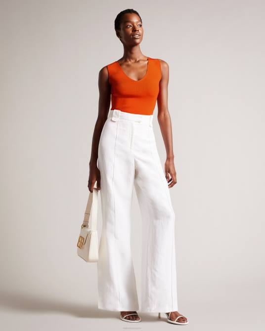 Ted Baker mujer 2ZFP141 ropa top de punto sarhaa naranja pálido