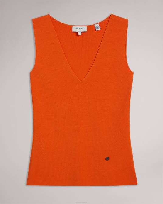 Ted Baker mujer 2ZFP141 ropa top de punto sarhaa naranja pálido