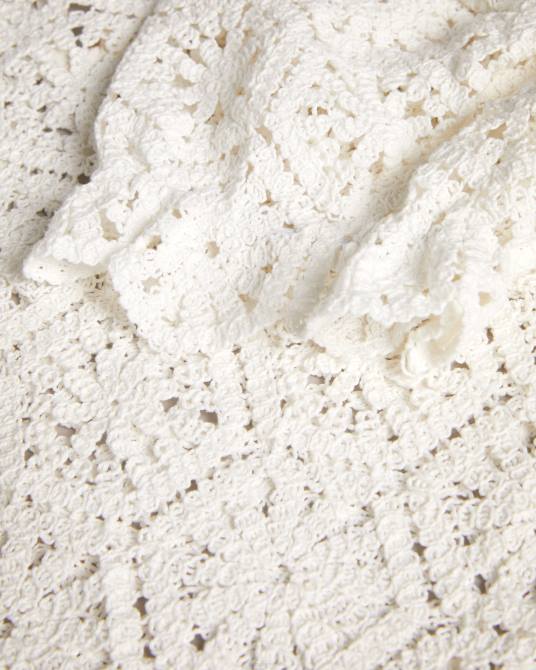 Ted Baker mujer 2ZFP234 ropa top ambya de punto de croché con mangas abullonadas blanco