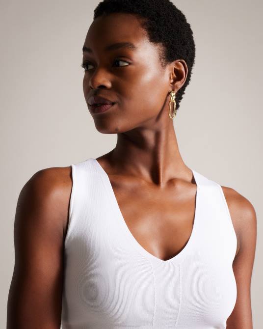 Ted Baker mujer 2ZFP275 ropa top de punto sarhaa blanco