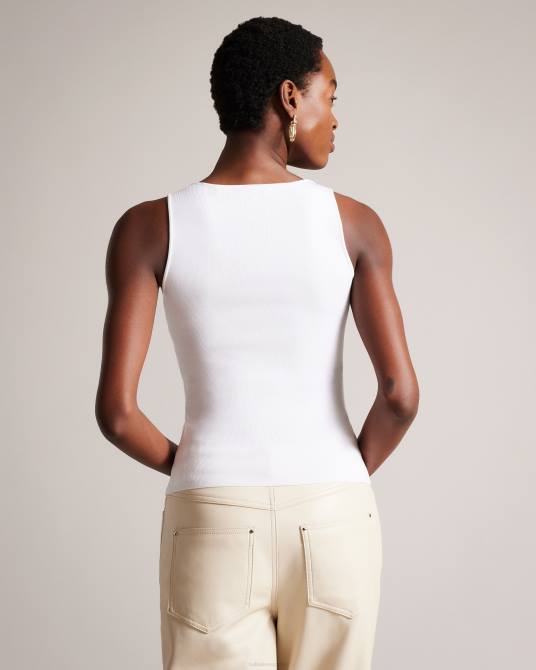 Ted Baker mujer 2ZFP275 ropa top de punto sarhaa blanco