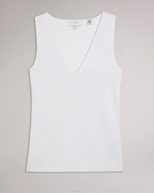 Ted Baker mujer 2ZFP275 ropa top de punto sarhaa blanco