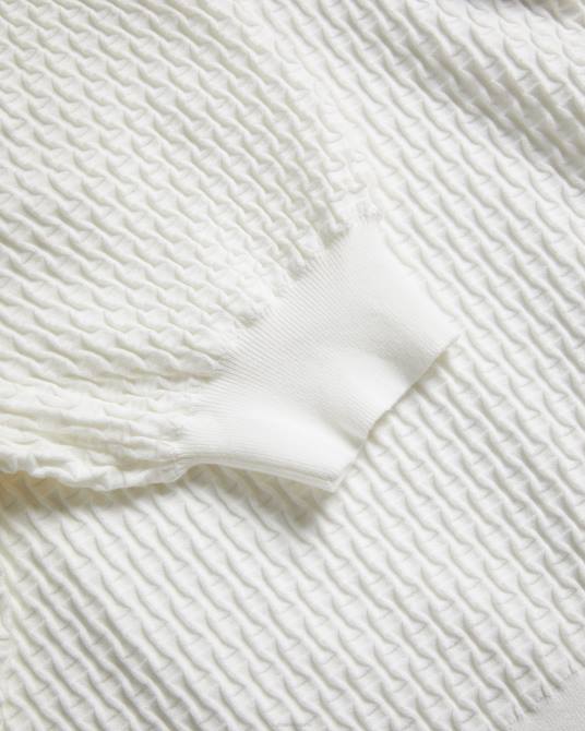 Ted Baker mujer 2ZFP338 ropa Polo de punto Reannia con botones adornados blanco