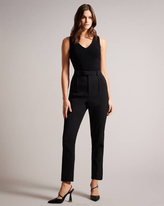 Ted Baker mujer 2ZFP342 ropa josiiy top de punto de corte slim con cuello en V negro