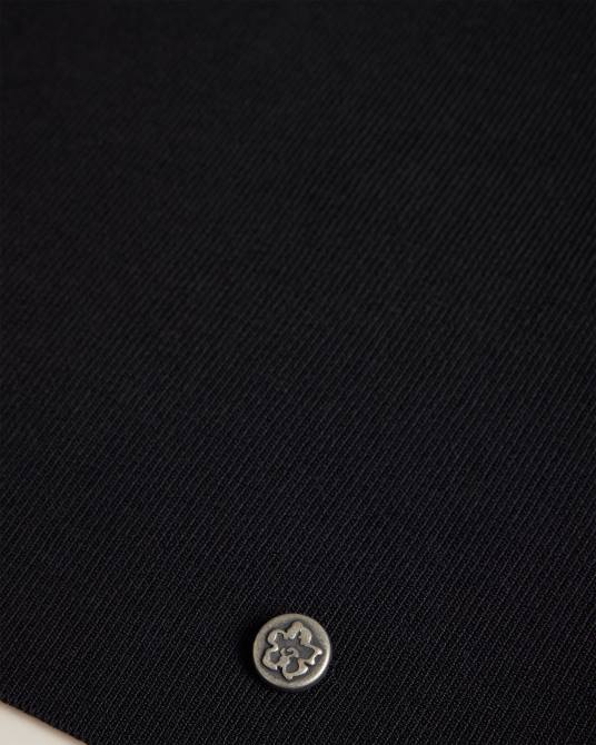 Ted Baker mujer 2ZFP342 ropa josiiy top de punto de corte slim con cuello en V negro