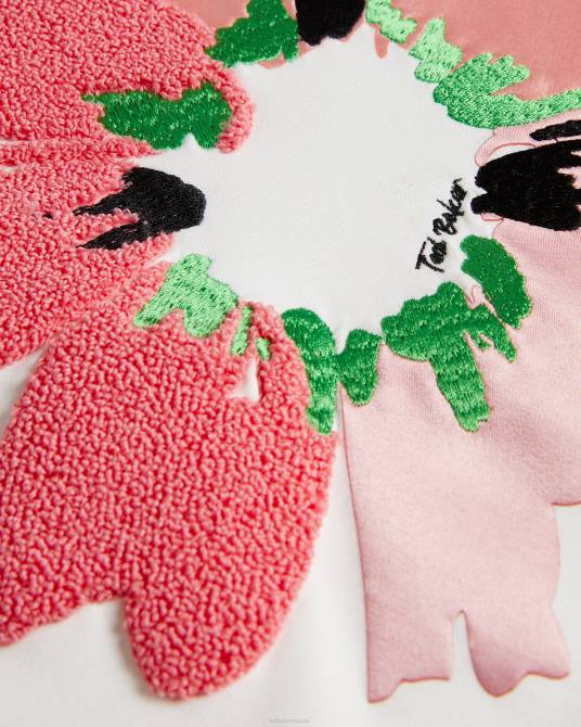 Ted Baker mujer 2ZFP265 ropa jersey marene con estampado floral texturizado blanco