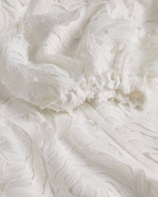 Ted Baker mujer 2ZFP296 ropa top eliiy de corte cuadrado con mangas abullonadas blanco