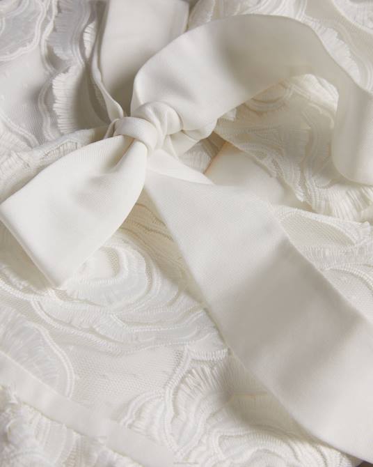 Ted Baker mujer 2ZFP296 ropa top eliiy de corte cuadrado con mangas abullonadas blanco