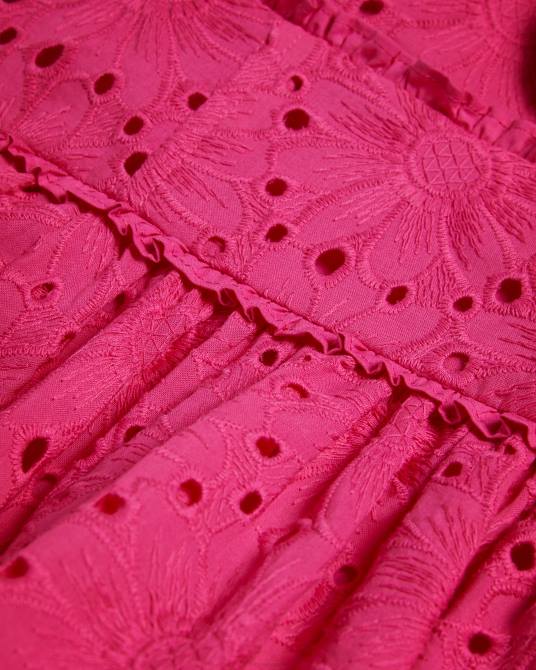 Ted Baker mujer 2ZFP321 ropa top con peplum y bordado mazieh Rosa brillante