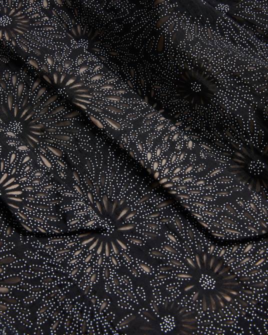 Ted Baker mujer 2ZFP340 ropa top ingriid cuadrado con mangas abullonadas negro