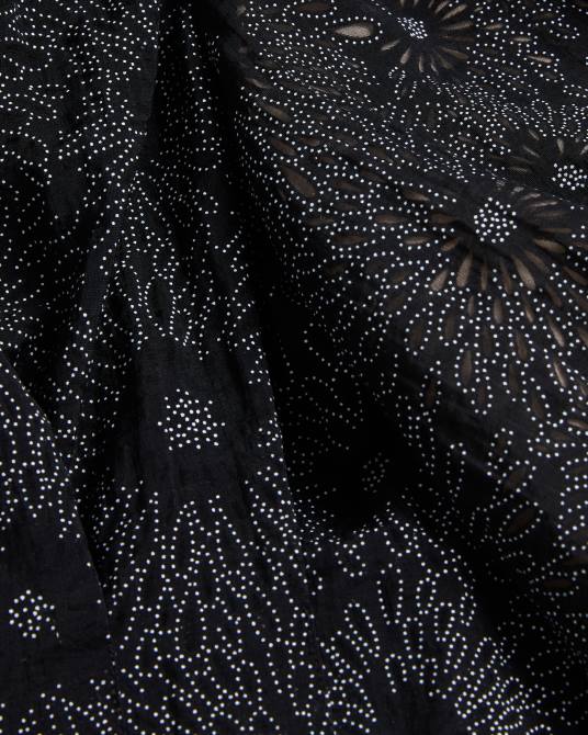 Ted Baker mujer 2ZFP340 ropa top ingriid cuadrado con mangas abullonadas negro