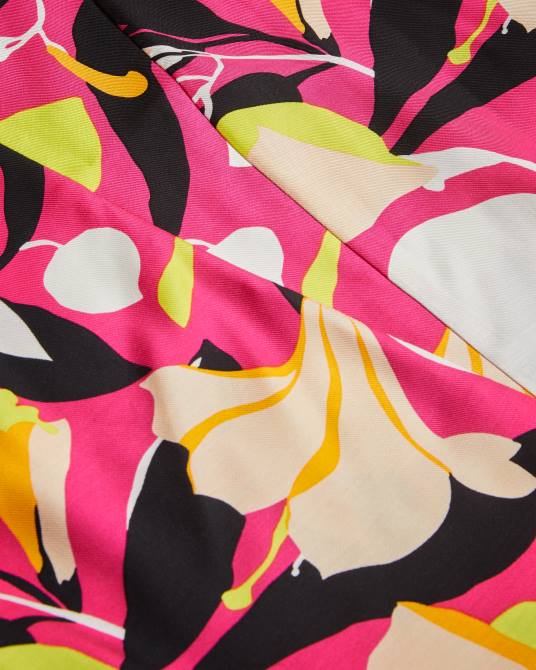 Ted Baker mujer 2ZFP36 ropa Camisola con efecto de doble capa y estampado abstracto thaliah Rosa brillante