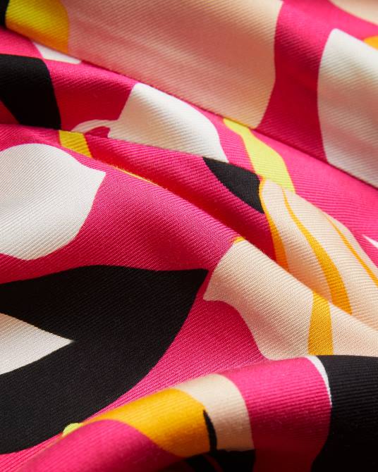 Ted Baker mujer 2ZFP36 ropa Camisola con efecto de doble capa y estampado abstracto thaliah Rosa brillante