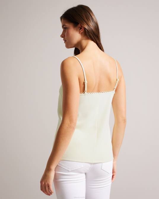 Ted Baker mujer 2ZFP384 ropa camisola de tiras andreno con ribetes en bucle amarillo claro
