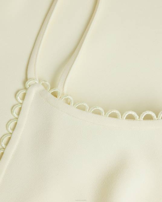 Ted Baker mujer 2ZFP384 ropa camisola de tiras andreno con ribetes en bucle amarillo claro