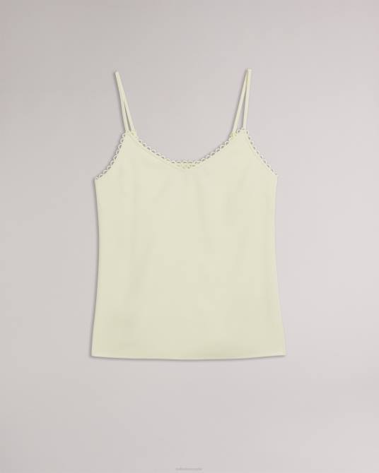 Ted Baker mujer 2ZFP384 ropa camisola de tiras andreno con ribetes en bucle amarillo claro