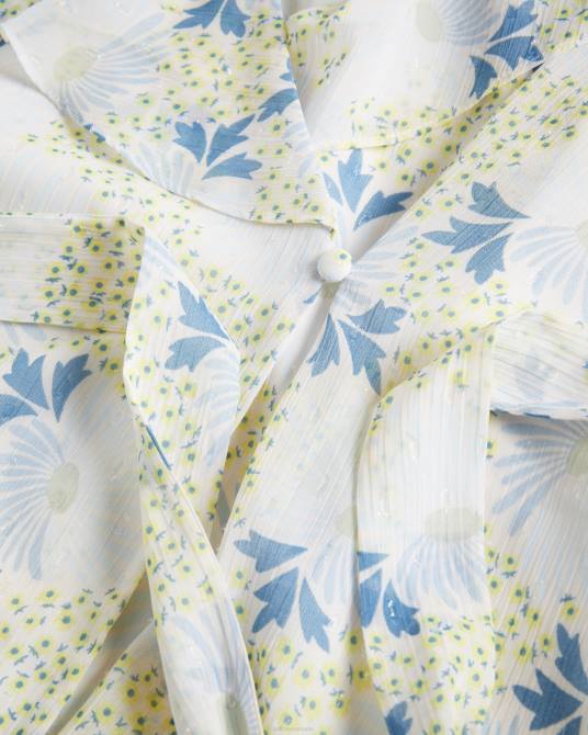 Ted Baker mujer 2ZFP385 ropa top cruzado con mangas con volantes gemmiaa cielo azul