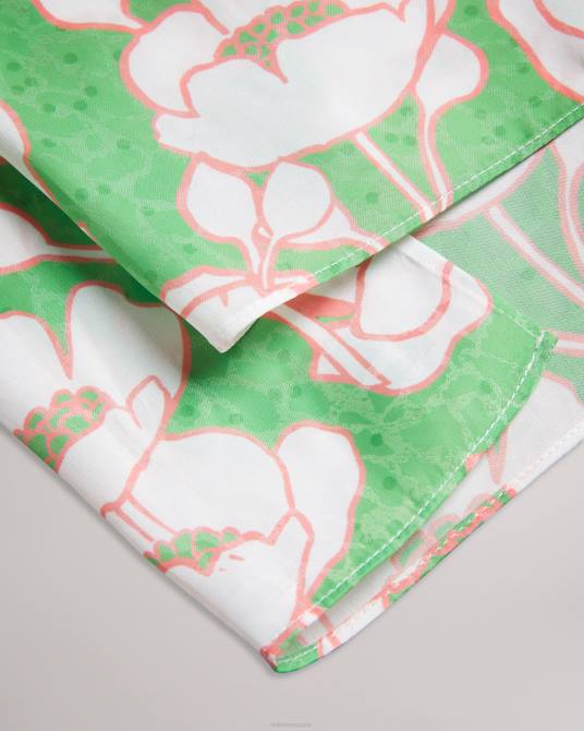 Ted Baker mujer 2ZFP3 ropa Top Kelany de manga corta con detalle en el hombro verde