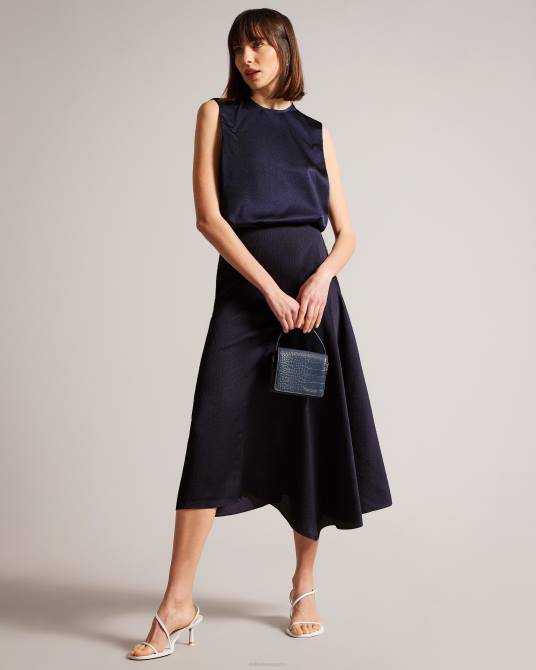 Ted Baker mujer 2ZFP433 ropa top jamihla de satén martillado sin mangas Armada