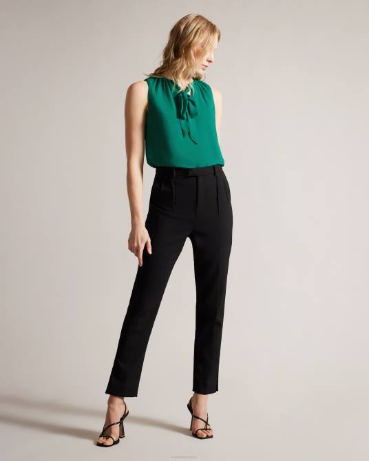 Ted Baker mujer 2ZFP457 ropa top sin mangas con detalle de lazo Lydhia verde
