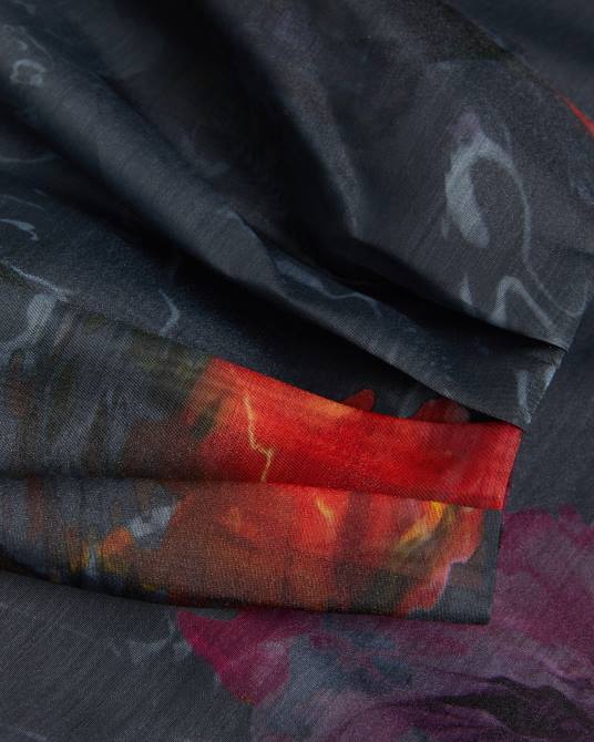 Ted Baker mujer 2ZFP68 ropa ayymee top corto cuadrado con manga abullonada negro