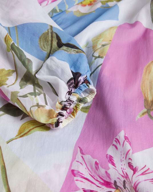 Ted Baker mujer 2ZFP152 ropa vestido largo floral flotante rozlyn blanco