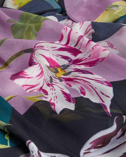 Ted Baker mujer 2ZFP216 ropa Falda larga con estampado floral Leighen negro