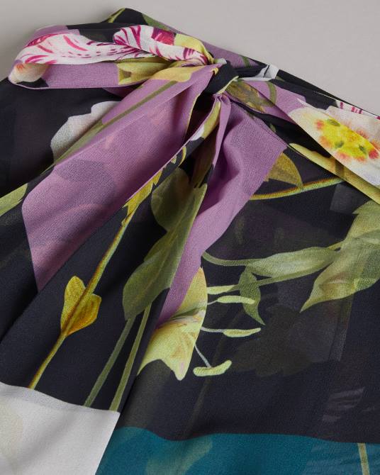 Ted Baker mujer 2ZFP216 ropa Falda larga con estampado floral Leighen negro