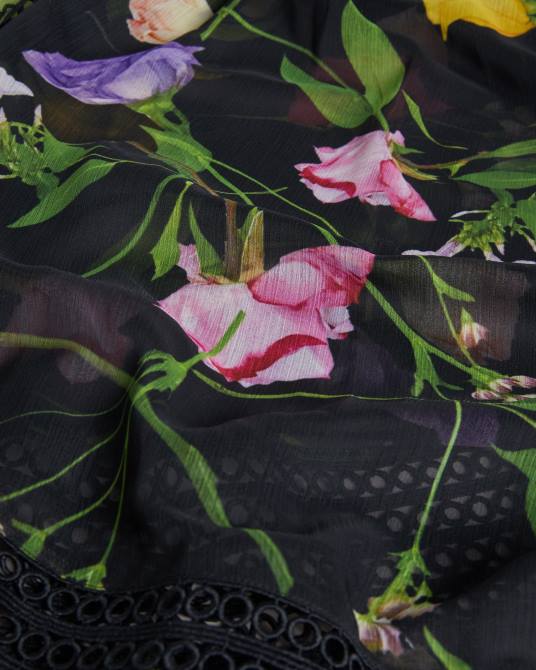 Ted Baker mujer 2ZFP272 ropa pareo zennie con detalle de encaje negro