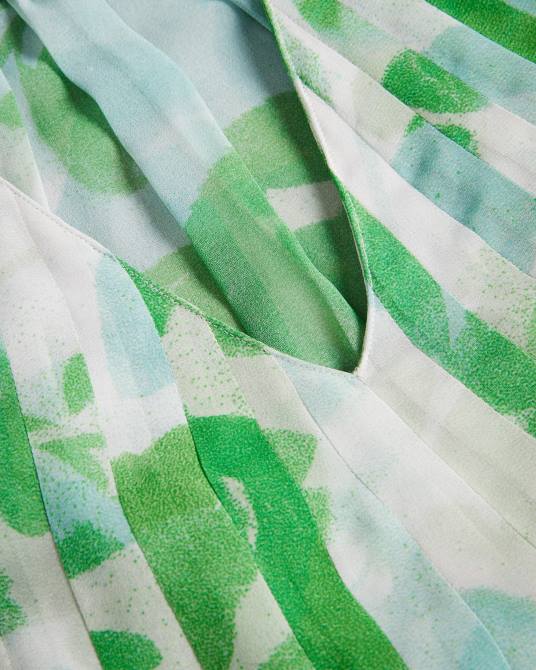 Ted Baker mujer 2ZFP27 ropa maxivestido milasan con estampado abstracto verde