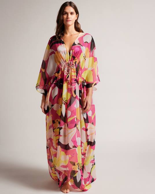 Ted Baker mujer 2ZFP362 ropa lucenaa maxi pareo abstracto desnudo claro